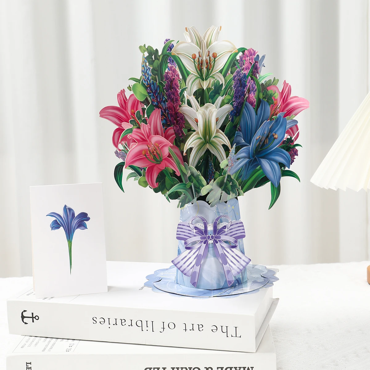 3D Pop Up Bouquet Hummingbird Flowers Happy Mother's Day Card Greeting Cards For Birthday Anniversary Wedding Mother's Day Gift greeting cards