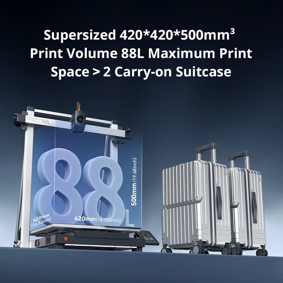 ANYCUBIC Kobra 3 Max FDMマルチカラー3Dプリンター、最大600mm/秒の