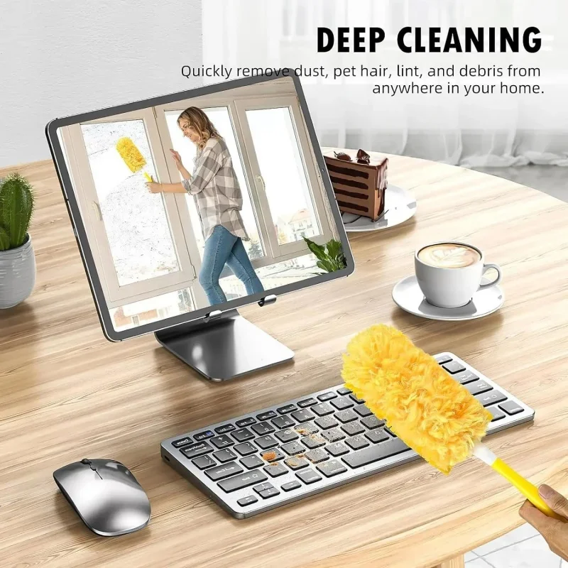 Disposable Feather Duster 10-40PCS Dual Sided 360&deg; Dusting Head For Cleaning Dust Cobwebs Home and Car