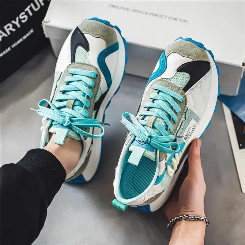 SYTK Fashion Designer Men Shoes Dissolve Thick Shoes Casual Sneakers Men Platform Trend  Chunky Sneakers Walking Shoes 4