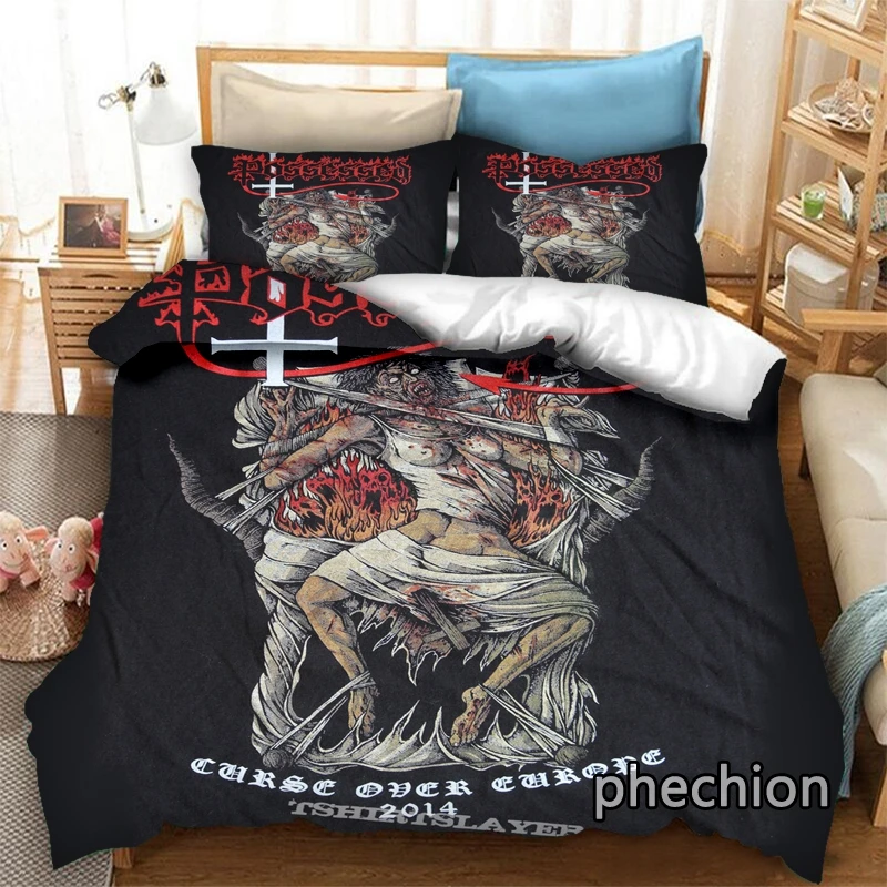 

phechion Possessed Rock Band 3D Print Bedding Set Duvet Covers Pillowcases One Piece Comforter Bedding Sets Bedclothes Bed K573