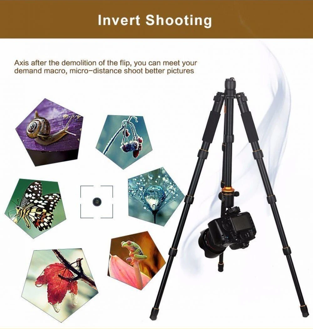 QZSD Q278 Professional Portable Aluminium Alloy Camera Travel Lightweight Tripod