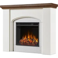 49 Inch Living Room or Bedroom Electric Fireplace, Plug-in Heater, Realistic Wood and Flame Effects, Remote Control, Timer 1
