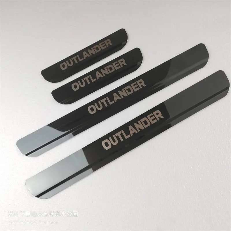 For Mitsubishi Outlander Logo Car Door Threshold Guard Sticker Entry Pedal Anti Kick Interior Styling Trunk Decoration Strip I.162879785