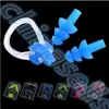 Soft Swimming Earplugs Nose Clip Case Protective Prevent Water Protection Ear Plug Waterproof Soft Silicone Swim Dive Supplies 2