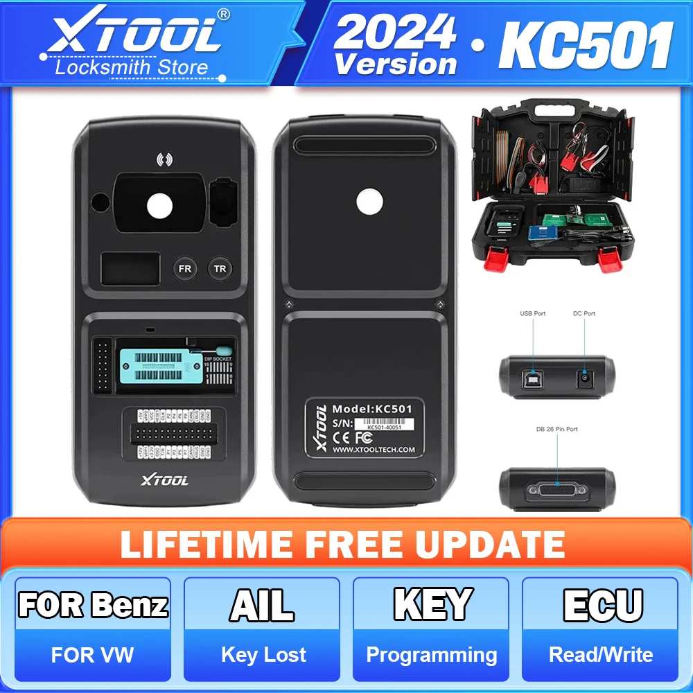 

XTOOL KC501 Professional Car Key/Chip Programmer ECU Reader For Benz Infrared Key Write MCU/EEPROM Chip Work on X100 PAD3 A80PRO