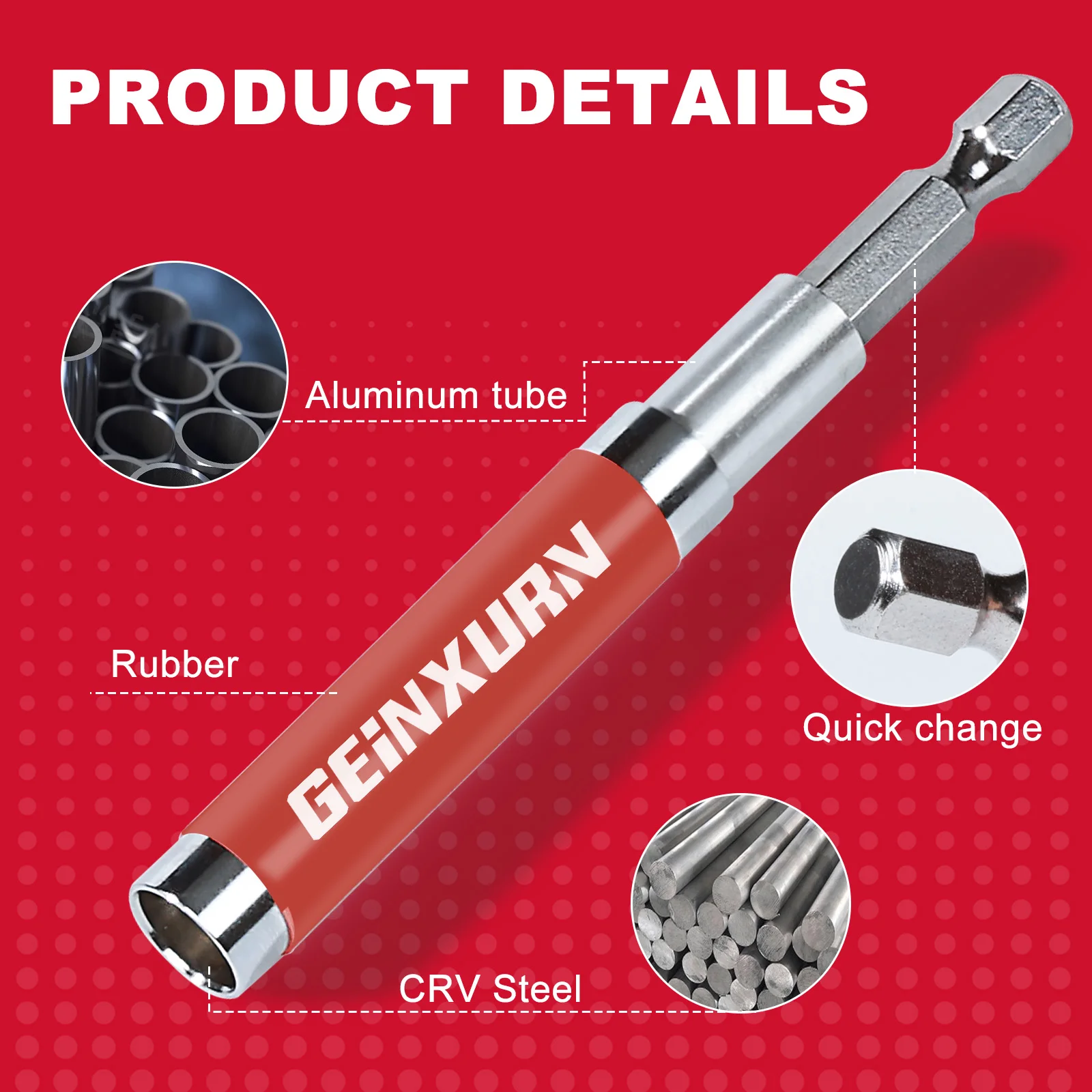 Drive Guide Geinxurn Self Retracting Sleeve(3.15&rdquo;) Screwdriver Bit Magnetic Drill Bit Tip Holder