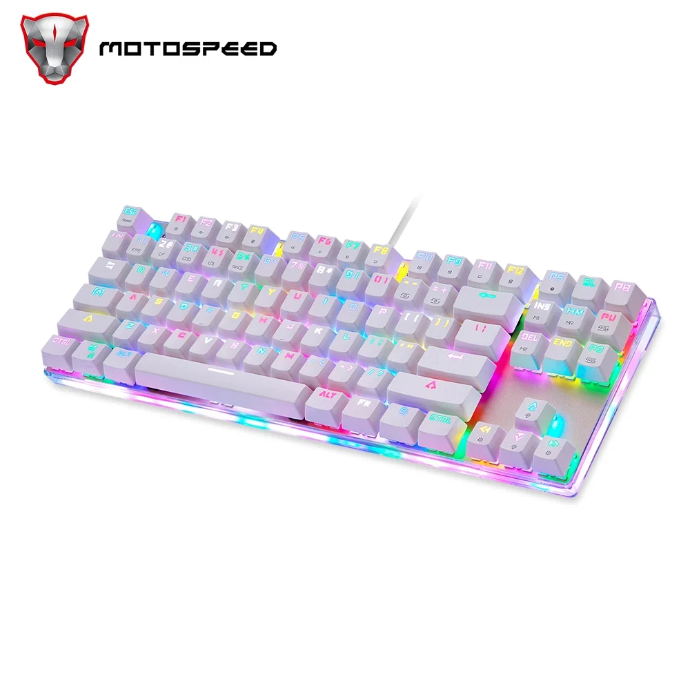 Motospeed K87S Gameing Mechanical Keyboard LED With RGB Backlight USB Wired 87 Keys Red Blue Switch For PC Computer Laptop Gamer