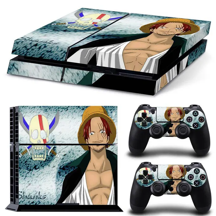 Naruto Gundam Dragon Ball Luffy Anime Vinyl Skin Sticker for PS4 Slim Console and 2 Controllers Decal Cover Game Accessories 