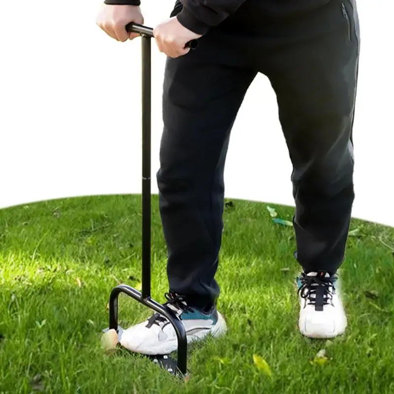 

Manual Lawn Aerator Yard Aerators With Cleaning Weeder Tool Sturdy Practical Ground Loosening Gardening Tool