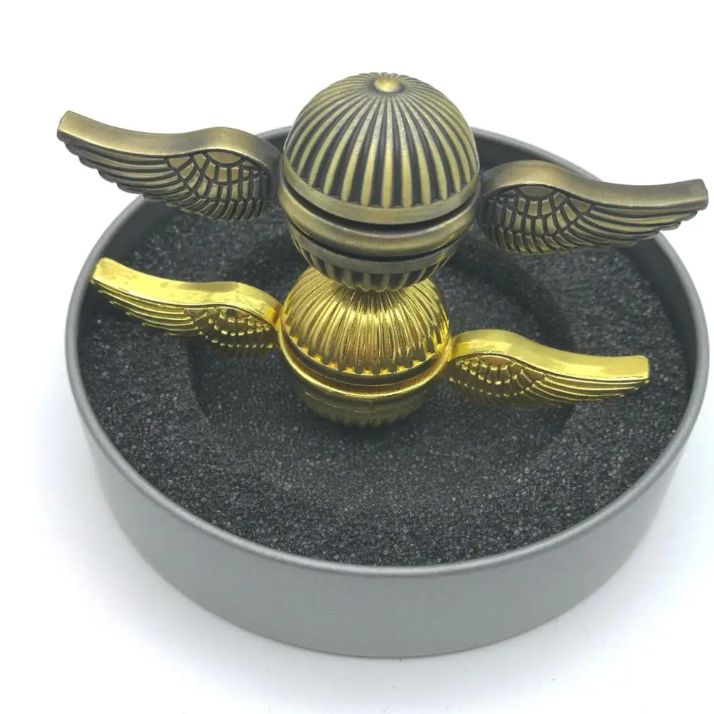 

Retro Metal Golden Angel Wing Cupid Color Snitch Fidget Hand Spinner for Autism ADHD Children Adult Relieve Stress Finger Toys