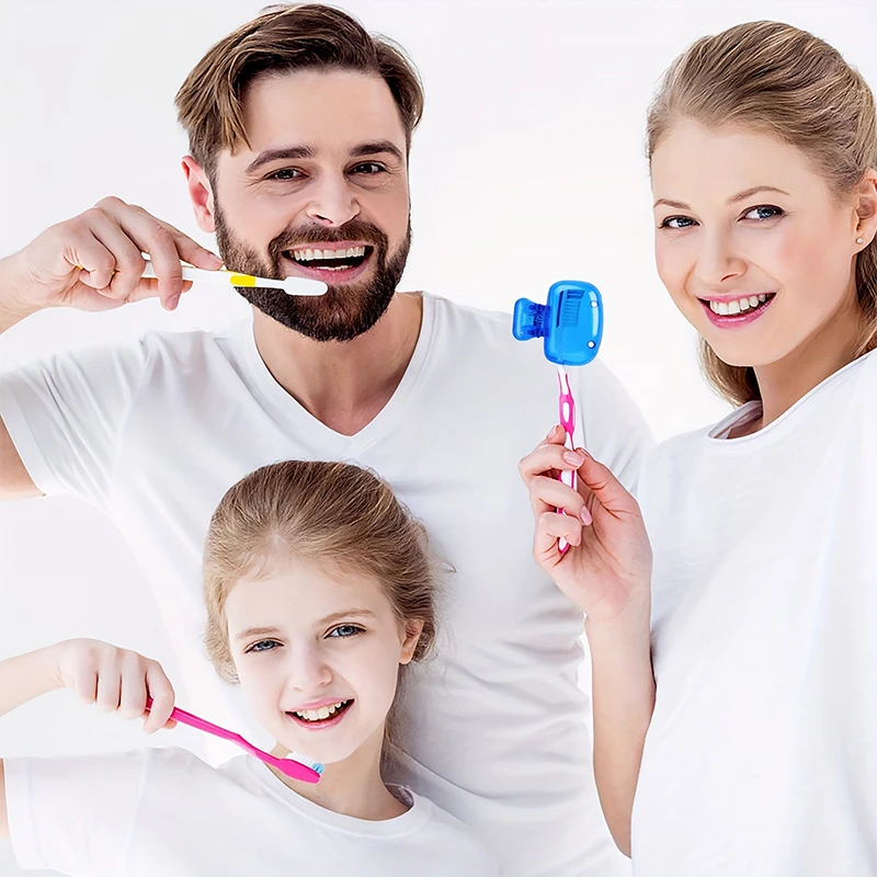 Toothbrush Covers Toothbrush Case Travel Toothbrush Head Covers Toothbrush Protector Cap Brush Head Case Portable Plastic Clip For Household Travel