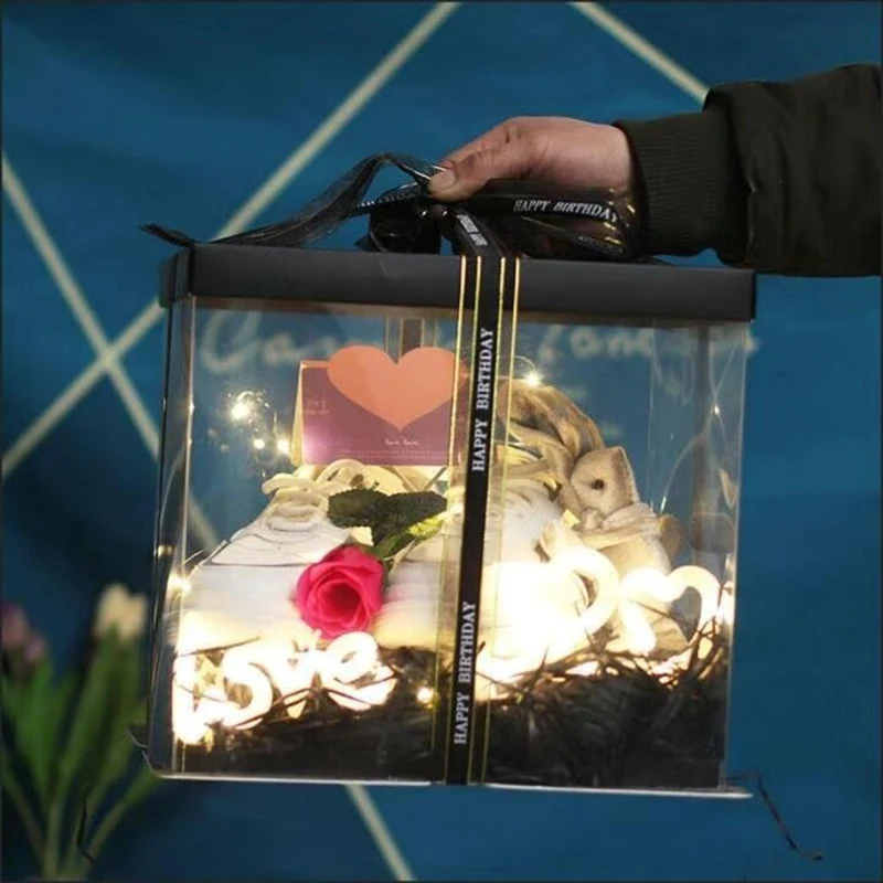 7 Inch Transparent Cake Box, Large Birthday Cake Packaging Boxes with Clear Window, DIY... - SKU TCB00839 - UGI Packaging