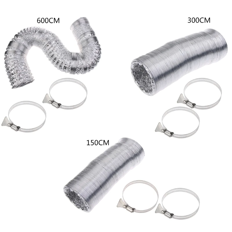 

Vent Hose Aluminum Foil Antistatic Exhaust Hose Vent Tube Pipe Thickened Dropship