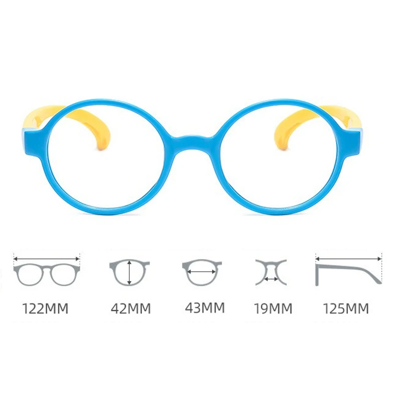 Anti Blue Light Kids Glasses Children Boy Girls TR90 Filter Soft Frame Computer Optical Frame Reflective Blocking Eyeglasses