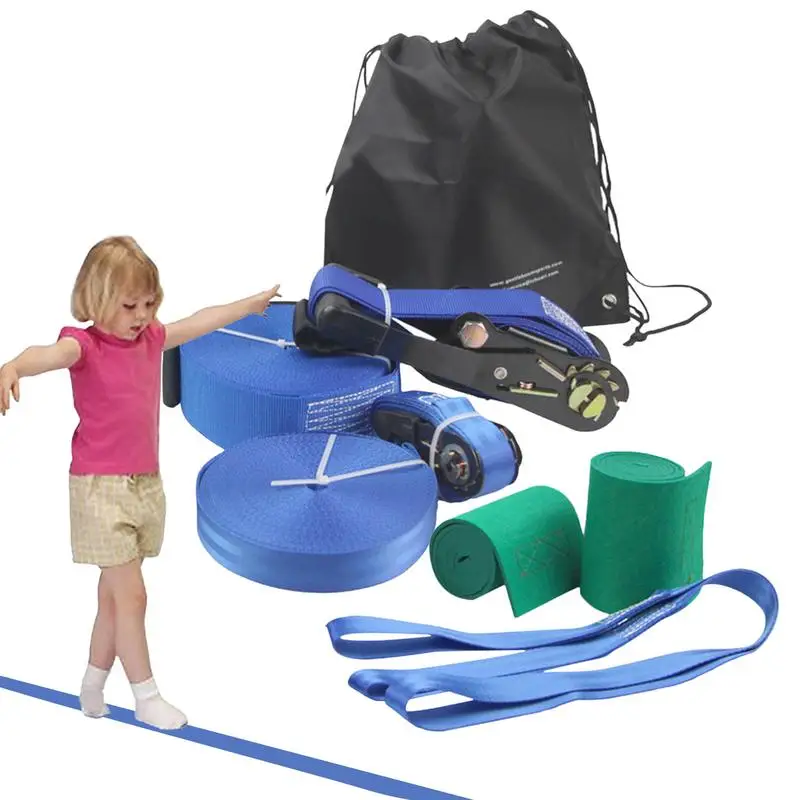 

Набор для начинающих Классический с тренировочной линией полный комплект уличный задний двор развлечение 56 футов тренировочная линия с защитой для деревьев и рукояткой