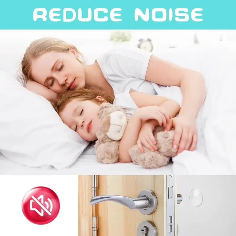 Door Stopper Silicone Door Stopper Door Stopper Bumpers 30/6Pcs Door Handle Bumper Pad Self Adhesive Clear Silicone Wall Protector Anti Bump Washable Reusable Round Door Stop Muffler