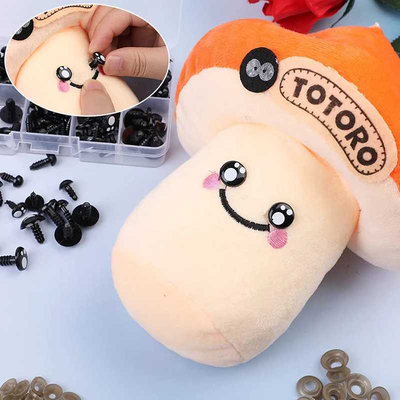 Plastic Safety Eyes Doll Eyes Googly Doll Eyes Plastic Toy Eyes 362Pcs Plastic Safety Eyes And Noses Craft Doll Eyes And Noses Teddy Bear Nose Needle Felting Kit for Doll Making