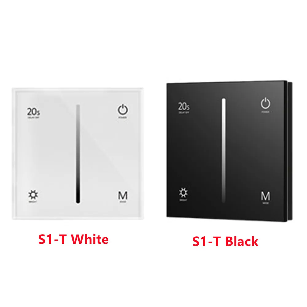 2.4G Touch Panel Rf Dimmer S1-T Controller Ad Alta Tensione Montato A Parete Ac100V-240V Input 100W-288W Ac Triac Panel Dimmer