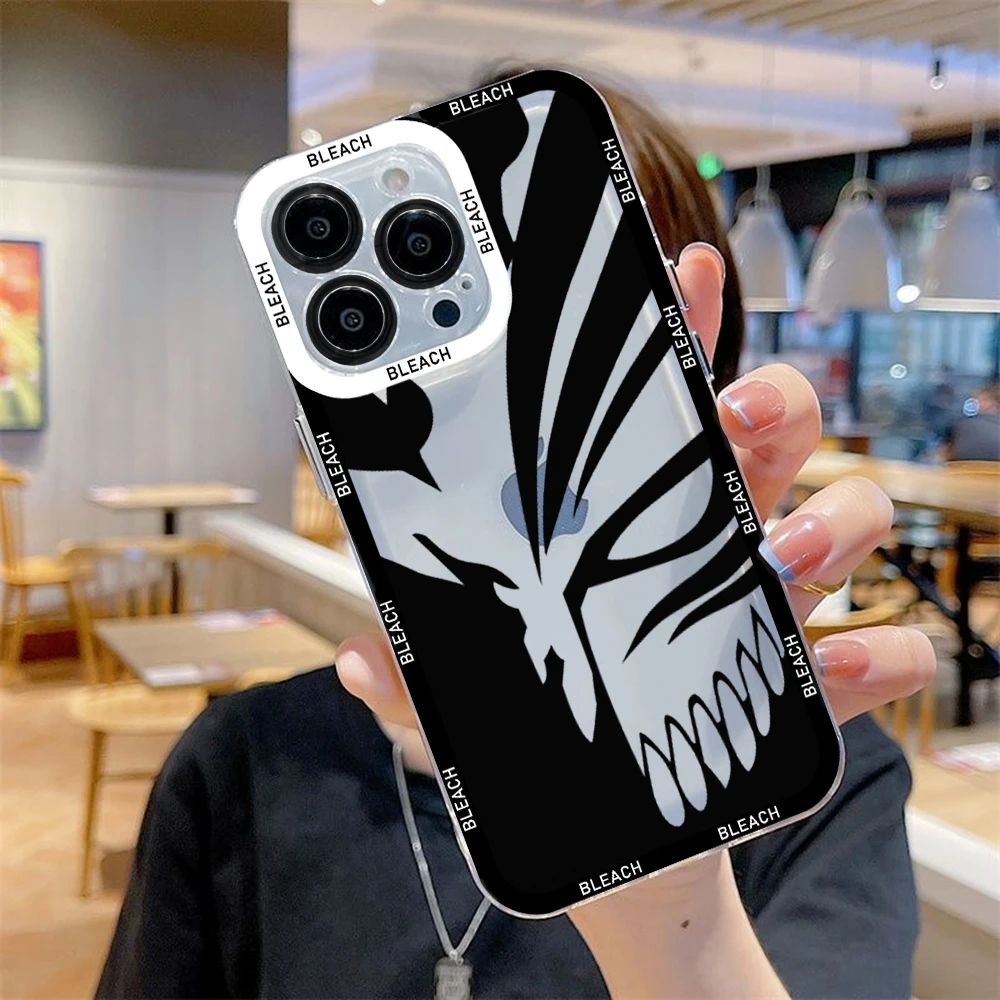 thumbnail image 1 of BLEACH Anime funda de teléfono para iPhone 15 14 13 12 11 Mini Pro Max X XR XSMax 6S 6 7 8 Plus SE20 cubierta transparente, 1 of 5