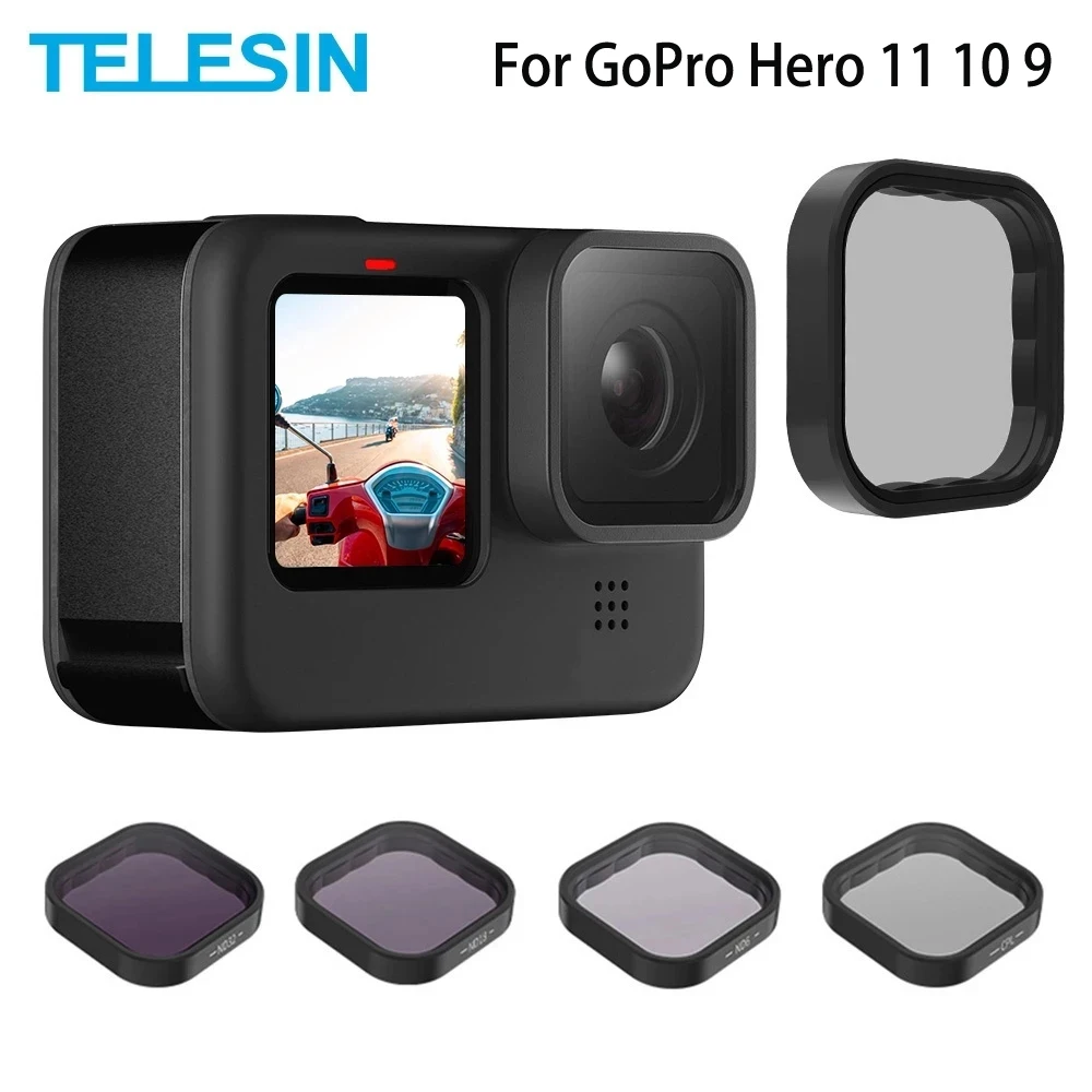 Nd Filter Gopro Hero 9 Telesin Gopro Accessories Sports & Action