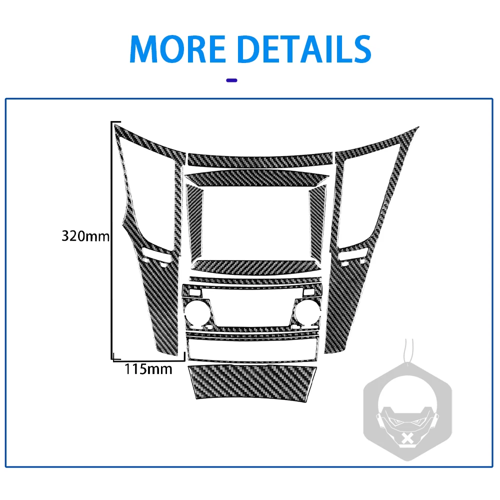 For Subaru Legacy Outback 2010 2011 2012 2013 2014 Full Set Real Carbon Fiber Stickers RHD Car Interior Trim Accessories