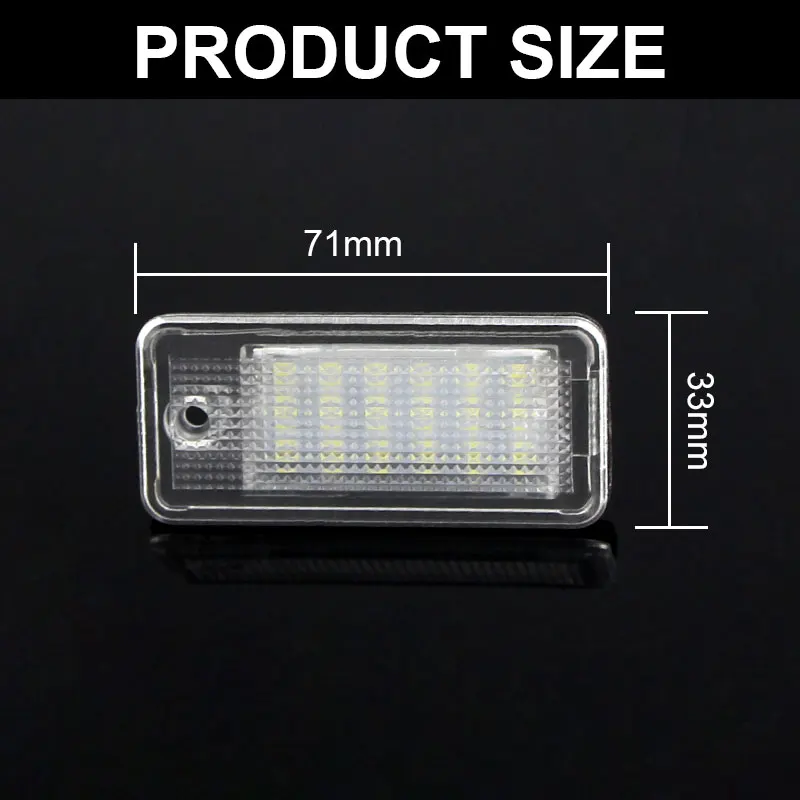 2PC Canbus Led Lizenz Nummer Platte Lichter Birne Weiß Für Audi A4/S4 (B6 & B7) 2001-2008,A6/S6 C6 (4F) 2005-2009,A8/S8 2003-2007 – Detail 4