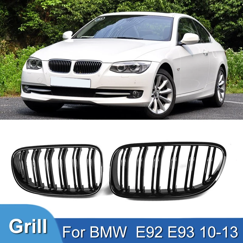 

Pulleco Gloss Black Car Front Grill Bumper Grille Kidney Racing Grills For BMW E92 E93 M3 320i 325i 330i Coupe 2010-2013 2 Door