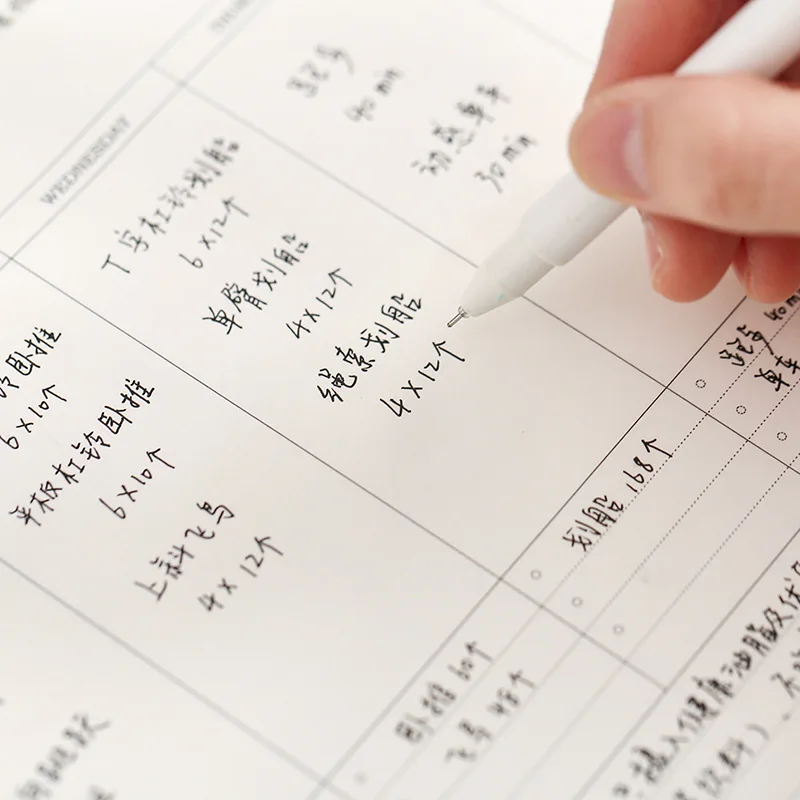 Deluxe Undated Weekly & Monthly Planner Notebook | Elegant Korean Stationery