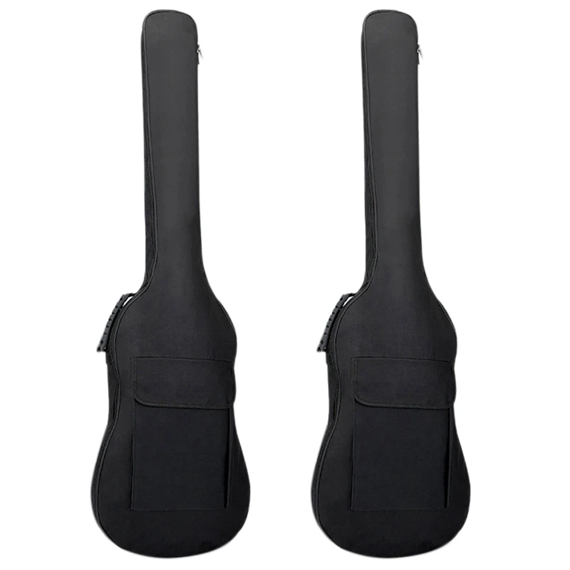 

2X Electric Bass Guitar Bag Gig Bag Backpack Padded Soft Case 5Mm Padding Lightweight Waterproof Backpack
