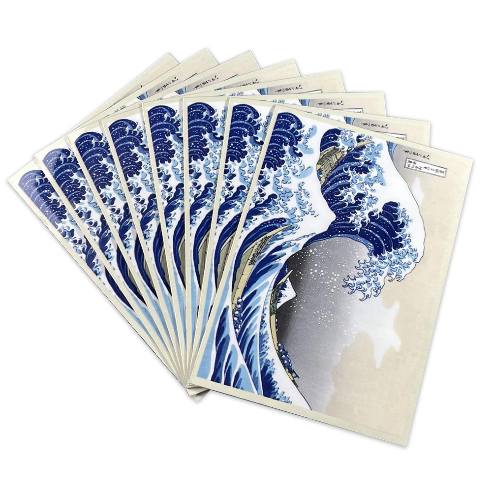 60PCS/BAG TCG Card Sleeves The Great Wave Covers Game Dragon God Protector Cards Shield Printint Protectors Color Sleeves PTCG 100sheets set index cards 4 x6 brown style message card office note color mash