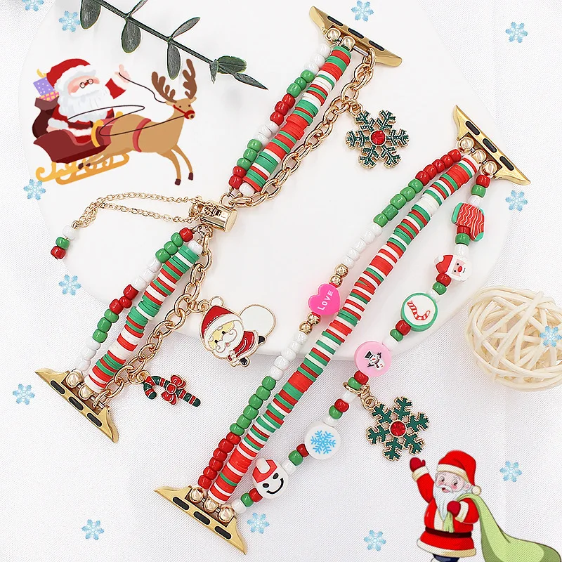 Festive Stainless Steel Holiday Watch Bracelet