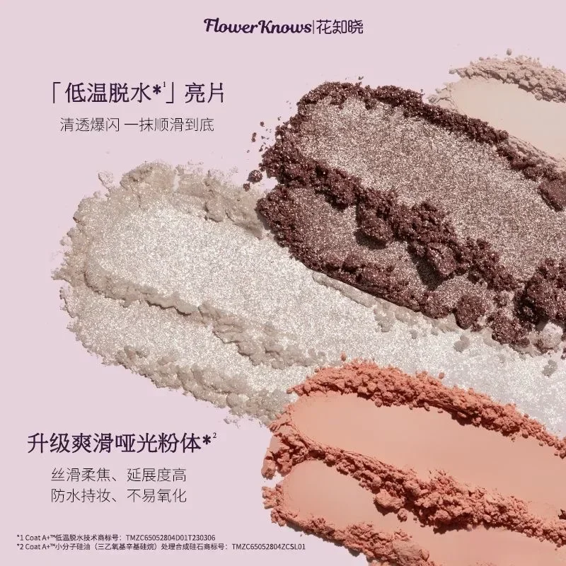 Flower Know Midsummer Fairytales Series 5 Color Relief Eyeshadow Matte Shimmer Delicate Eyeshadow Plate 3
