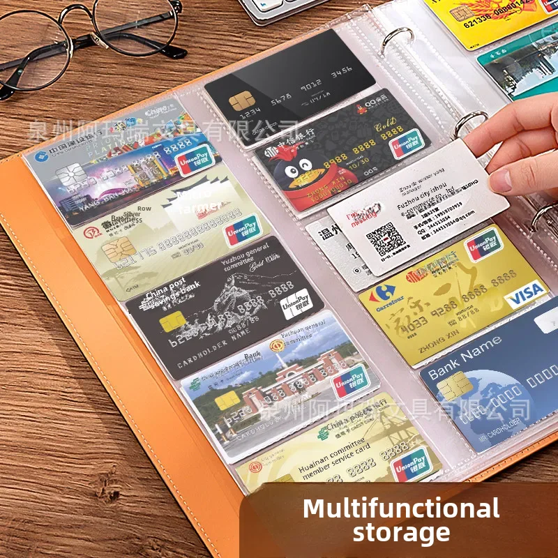 Storage Album Card Holder A4 Large Capacity Business Card Collection Book Multi-pocket Membership Card Holder Business Essential card holder photo album card binder sleeves multi layer folder