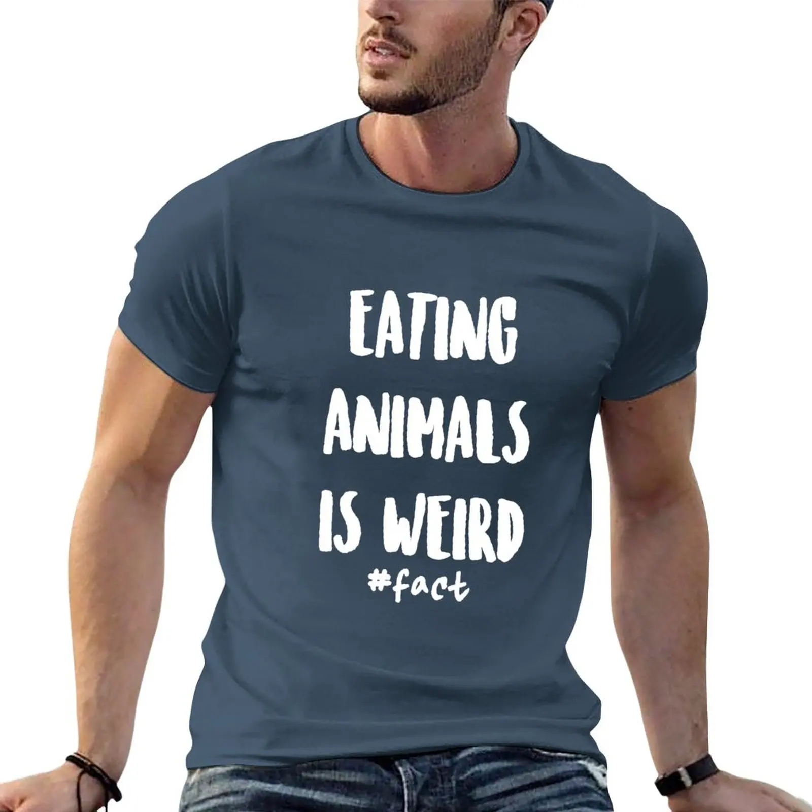 

Eating Animals Is Weird T-Shirt hippie clothes sports fans customs mens graphic t-shirts anime