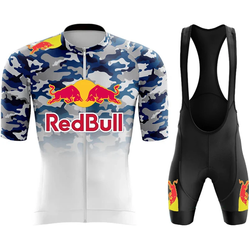 Road Bike Uniform Red Bull Cycling Bib Equipment Man 2024 Mens Jersey Men's Clothing Clothes Professional Shirt Tricuta Bicycles 5