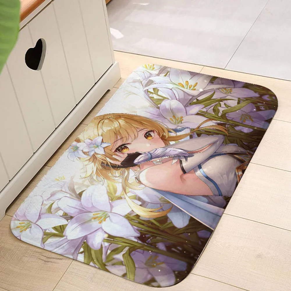 Floor Bath Mat for Hallway on the Floor Genshin Impact Outdoor House Entrance Mat Cute Rug Bedroom Carpet Home Accsessories Foot 2