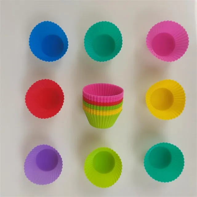 1/5/8/12/20Pcs Szilikon Cupcake Penész Sütőszalag Bélés Újrahasznosítható Muffin Sütés Nem Tapadó Formák Konyhai Sütő Kiegészítők - Image 4