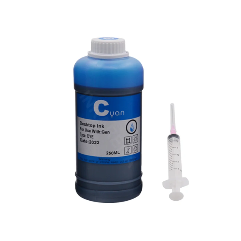 Recheio Dye Kit de Tinta Universal Compatível para hp Canon Epson Irmão Deskjet Impressoras Tanque Cartuchos Tinta Ciss Tinta 250ml Preto - Imagem 5