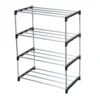 Stackable Small Shoe Rack, Entryway, Hallway and Closet Space Saving Storage and Organization (4-Tier, Black) 1