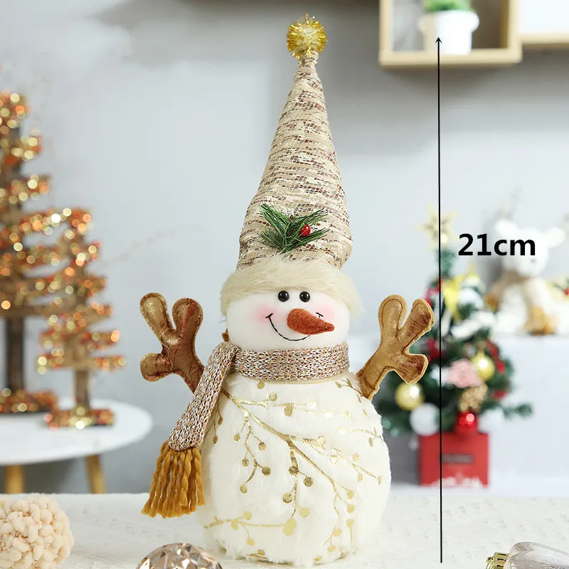 Muñeco de nieve de gran tamaño, muñeco de Papá Noel, decoración navideña para el hogar, juguetes retráctiles, regalo de Año Nuevo, adorno para festival de Navidad