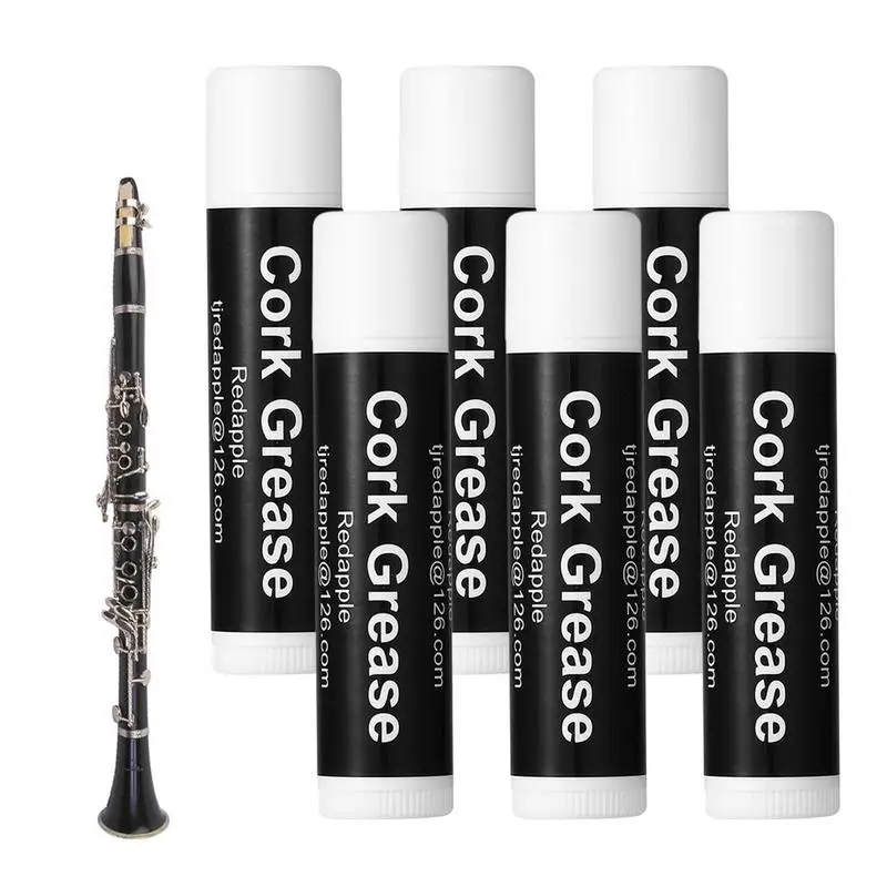 

Clarinet Cork Grease Stick Woodwind Cork Grease 6pcs Lubricant Tube Clarinet For Saxophone Bass Clarinet Flute Supplies