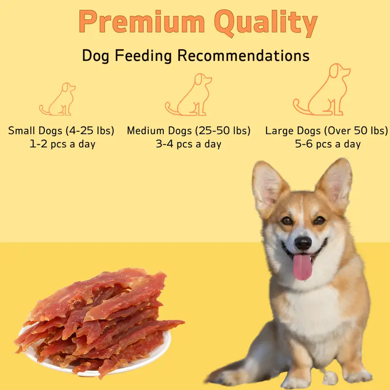 2-Pack(2 x 200g/7.05oz)Chicken Jerky Treats For Small, Medium, Large Dog, Made With Real Pure Chicken - Healthy - Image 4