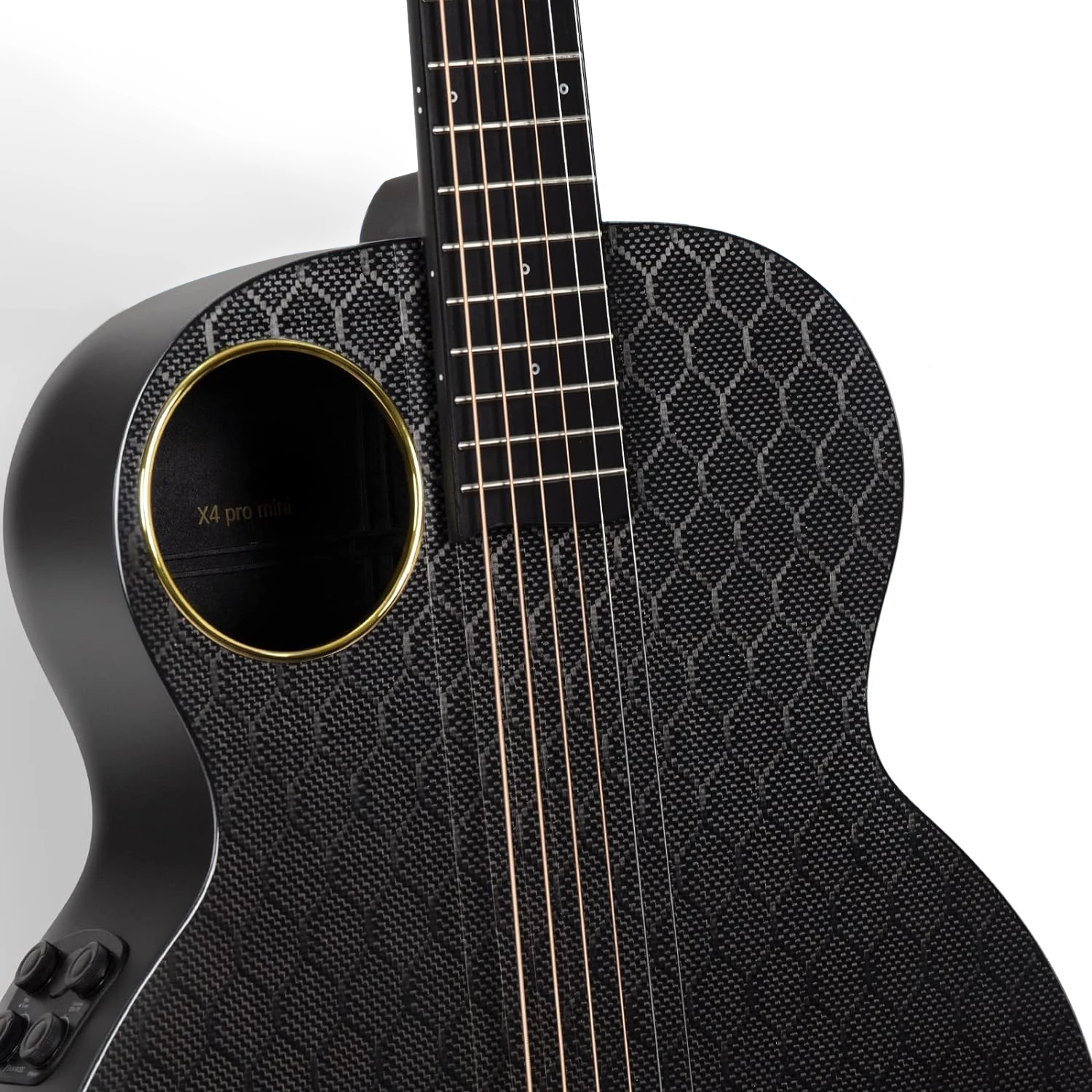 Enya X4 Pro 41 Inch Carbon Fiber AcousticPlus Cutaway Guitar with Hard Case Leather Strap