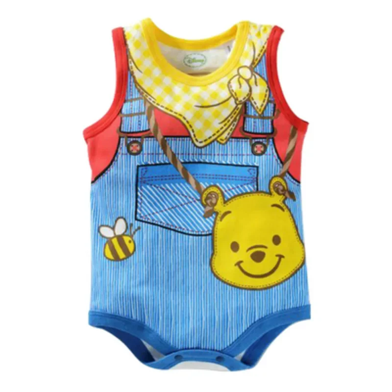 Summer Baby Boy Rompers Infant Sleevless Cartoon Mickey Minnie Girl Romper Newborn Cotton Jumpsuit Outfit Pajamas Bebe Clothes