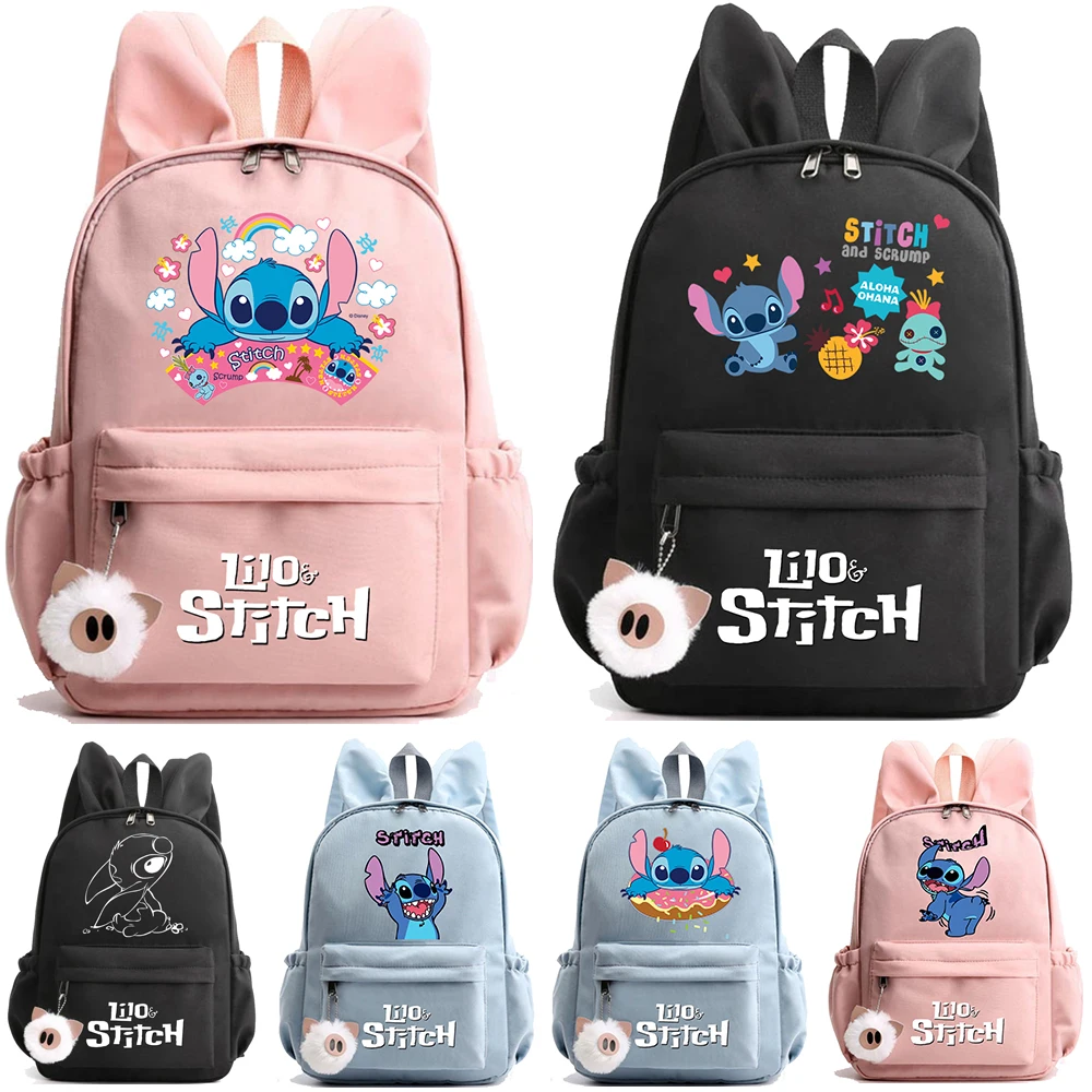 

Cute Disney Lilo Stitch Backpack for Girl Boy Student Children Rucksack Women Casual Teenager School Bags Kids Birthday Gift Toy