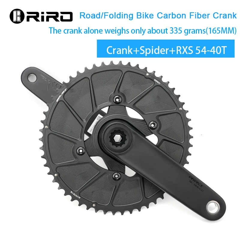 riro✩︎⡱ RIRO 165MM 335g Carbon Fiber Crank Road Bike 2x11/12 Speed