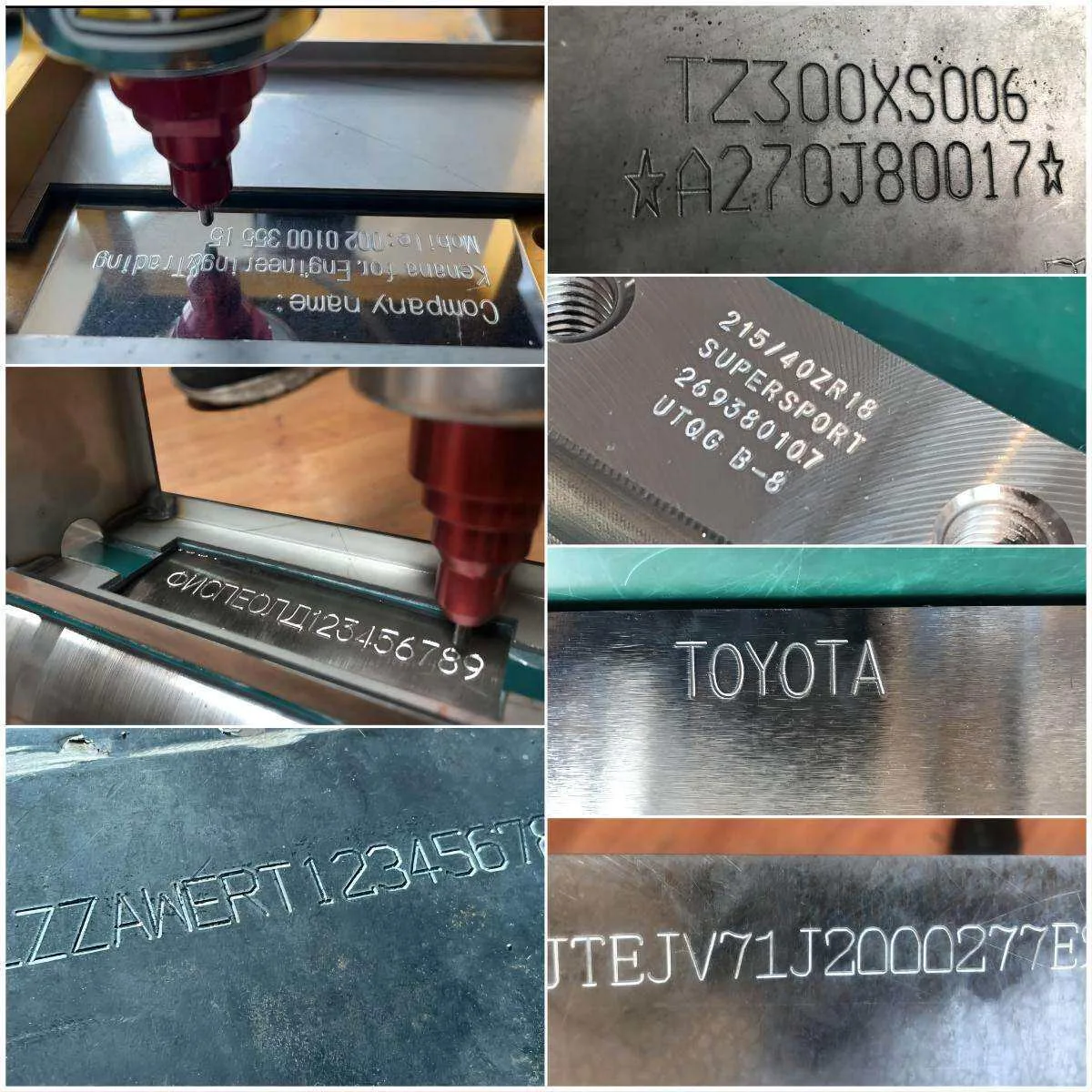 120*30mm Portable Car VIN Number Handheld dot Peen Marking Machine Metal Nameplate Engraving Battery Operated Marking Machine