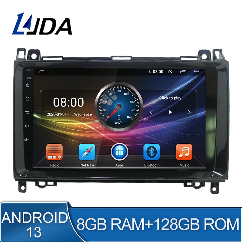 

8G+128G Android 13 2 Din 9'' Car Radio for Mercedes Benz B200 Sprinter W906 W639 AB Class W169 W245 Viano Vito GPS Sereo DSP