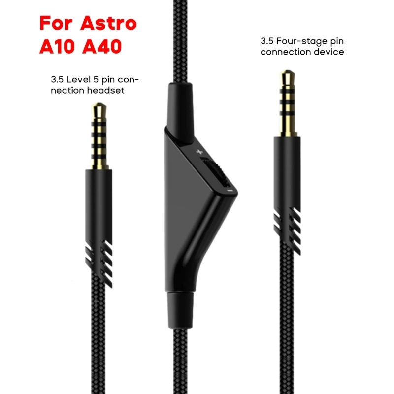 

Replacement Headset Cable For Astro A10 A40 Gaming Headset Wire With In-line Volume Control Wheel Headphone Cord